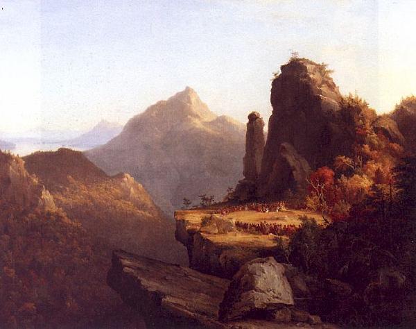 Thomas Cole Scene from The Last of the Mohicans oil painting image